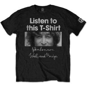 John Lennon - Listen Lady Mens Large T-Shirt - Black