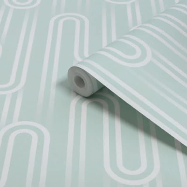 Envy Ups n Downs Geometric Wallpaper Green