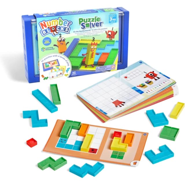 Learning Resources Numberblocks Puzzle Solver Toys for 3 Year Old Boys and Girls 50 Puzzles with 4 Levels of Play Travel Games