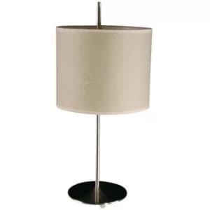 Linea Verdace Innset Table Lamp With Round Shade Satin Nickel