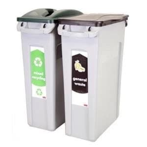 Original Rubbermaid Slim Jim 2 Stream Recycling Starter Pack