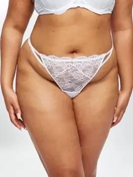 Ann Summers Knickers Sexy Lace Planet String, White, Size 12, Women