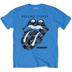 The Rolling Stones - Steel Wheels Unisex Small T-Shirt - Blue