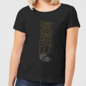 Harry Potter Dobby Is A Free Elf Womens T-Shirt - Black