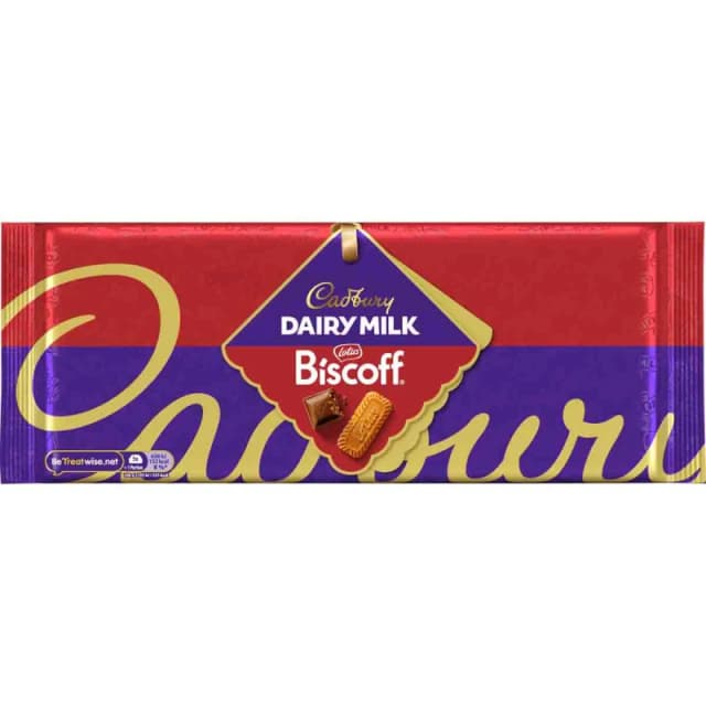 Cadbury Gifts Direct Cadbury Dairy Milk Lotus Biscoff Chocolate Bar 350g 4319359