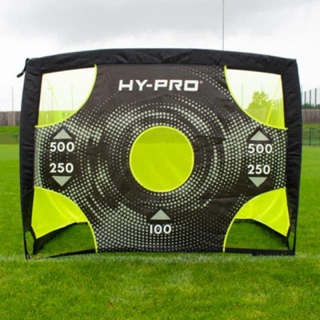 Hy-Pro 4ft X 3ft 2-In-1 Target Pop Up Flexi Football Goal, Portable Football Goal With Carry Bag For Indoor Outdoor Kids Adults