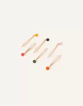 Accessorize Womens Ball Hair Grips 6 Pack