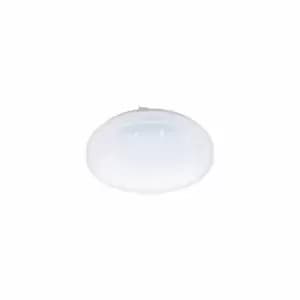 Eglo Round White Steel Wall Or Ceiling Light With Crystal Effect