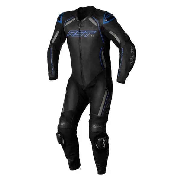 RST S1 CE Leather One Piece Suit Black Blue Size 38