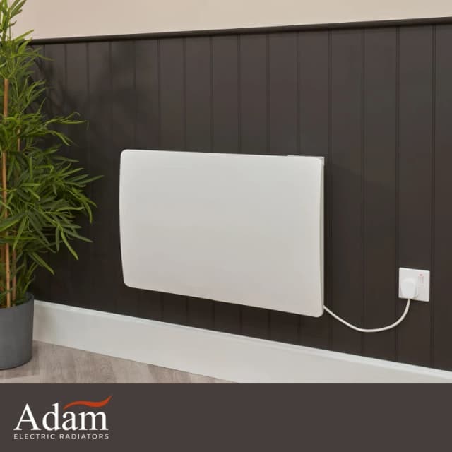 Adam Fires & Fireplaces Solis 1500W Ceramic Core Electric Radiator in White White Unisex