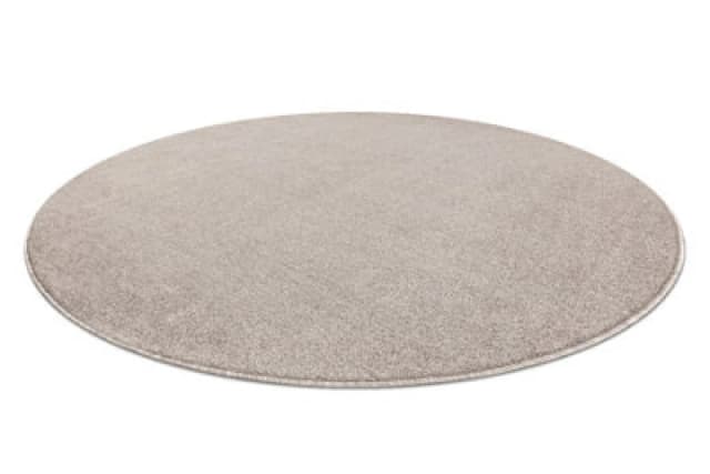 RugsX Eton Plus Circle Carpet Beige, One-Color, Uniform, Plain Circle 133 Cm