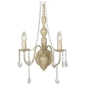Bardini 2 Light Candle Wall Light Ivory