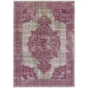 Origins Saville Rug Grey And Raspberry 160 x 230cm