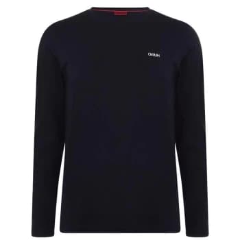 Hugo Boss Derol 212 Chest Logo Long Sleeve T-Shirt Navy Size L Men