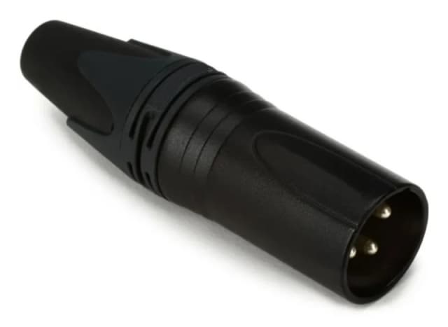 Equip 3-Pole male cable connector. Black