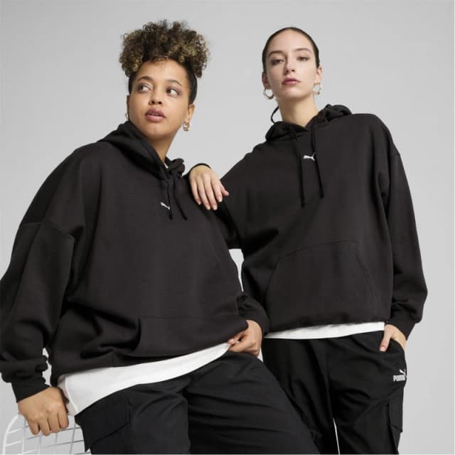 Puma Womens Essentials Oversized Hoodie Black female 6 (2XS)