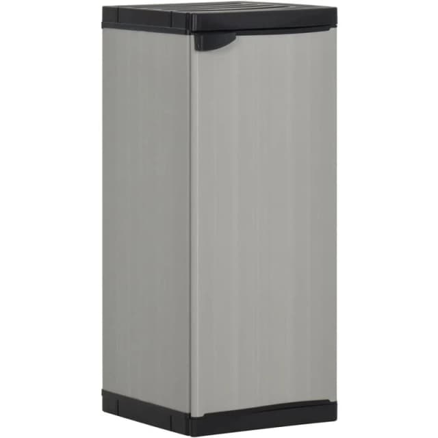 VIDAXL Garden Storage Cabinet with 1 Shelf Grey and Black 35x40x85cm vidaXL 8720286875506