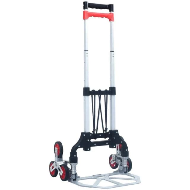 VIDAXL Foldable Stair Transport Trolley 70 kg Aluminium Sliver Vidaxl 8719883986937
