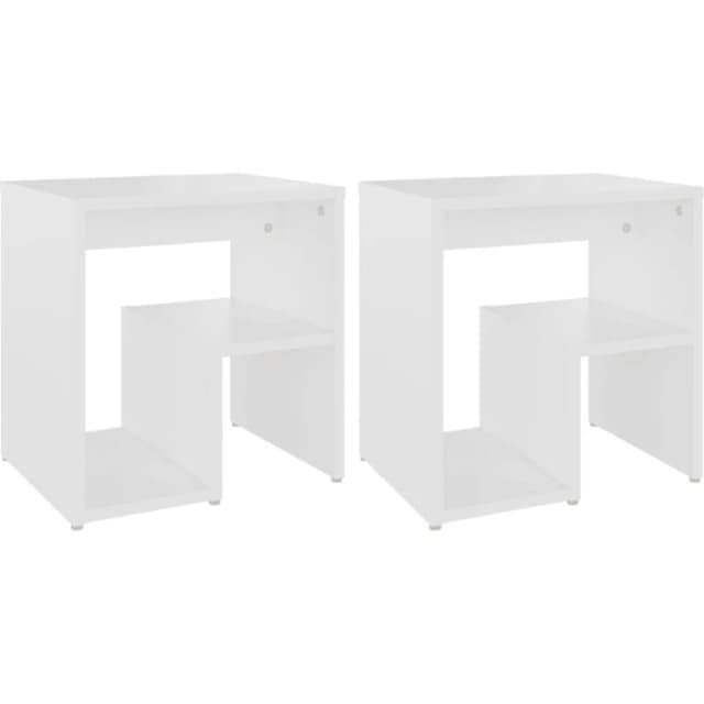 VIDAXL Bed Cabinets 2 pcs White 40x30x40cm Engineered Wood Vidaxl 8720286558355
