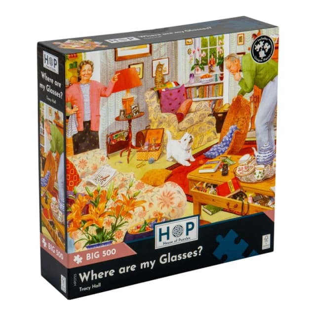 The House Of Puzzles Where are my Glasses? BIG 500 Piece Jigsaw Puzzle Multicolor Unisex 500 Piece