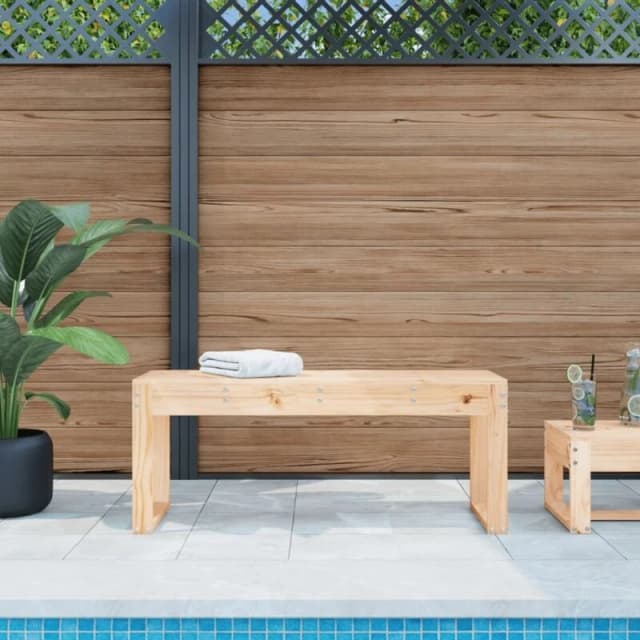 vidaXL Garden Bench 110x38x45cm Solid Wood Pine, Brown 825093