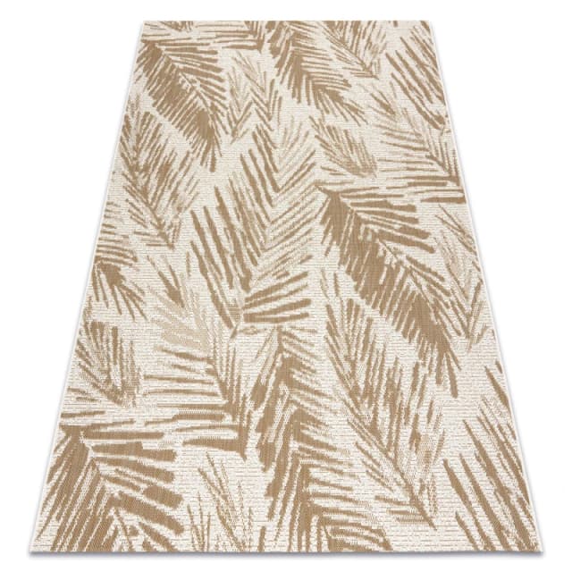 RugsX Flat 48977256 Sisal Carpet Palm Leaves - Natural Beige Straw Color, String 120X170 Cm