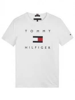 Tommy Hilfiger Boys Short Sleeve Logo T-Shirt - White