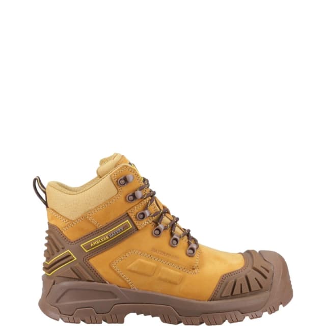 Amblers Safety Mens Ignite Waterproof Leather Safety Boots UK Size 12 (EU 47) Honey AMB371-HONEY-12