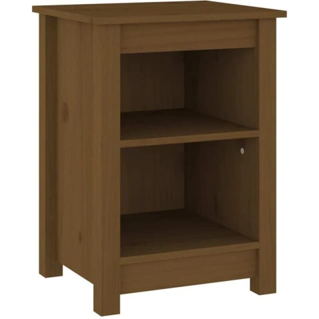 Vidaxl Bedside Cabinet Honey Brown 40X35X55cm Solid Wood Pine, Brown 820962