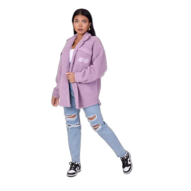 Project X Paris Womens basic pilou overshirt jacket Project X Paris Violet Female XS