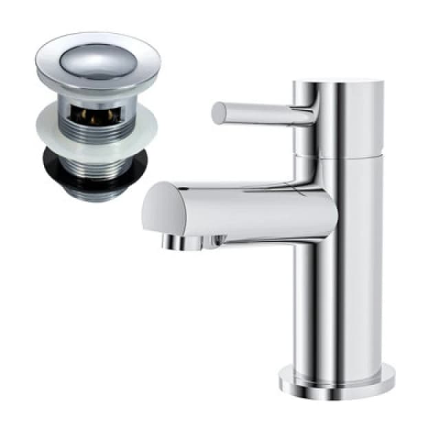 Nes Home Murphy Cloakroom Mono Basin Mixer Faucet Tap & Waste Chrome
