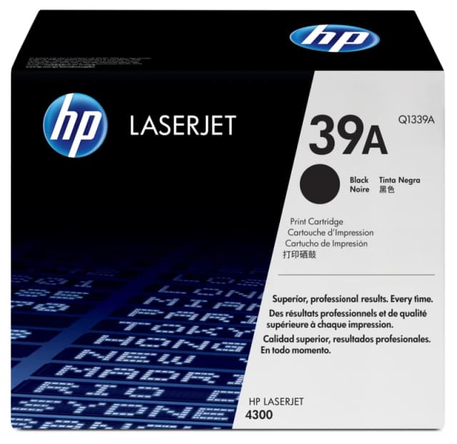 HP Q1339A/39A Toner cartridge black. 18K pages/5% for HP LaserJet 4300