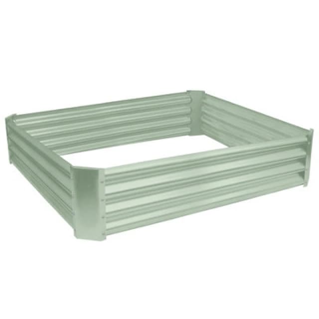 Harbour Housewares Square Galvanised Steel Raised Garden Bed - 120Cm X 120Cm - Green