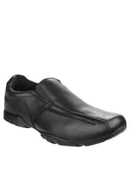 Hush Puppies Bespoke Slip On Back To School Shoe - Black, Size 4 Older