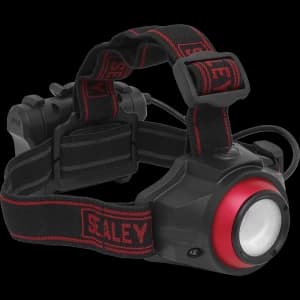 Sealey Rechargeable COB LED Auto Sensor Head Torch Black