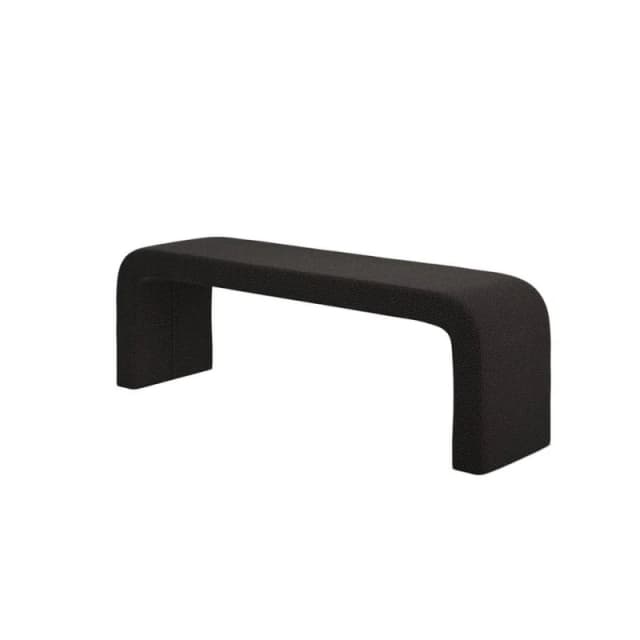 Ren Boucle Dining Bench Black