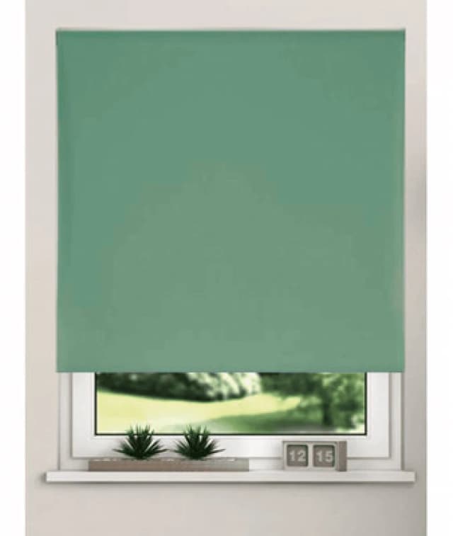 Thermal Blackout Roller Blinds 175Cm Drop X Width 70Cm Basil