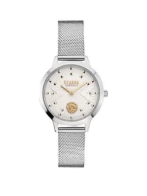 Versus Versace Palos Verdes Stainless Steel Silver Dial Ss Mesh Band