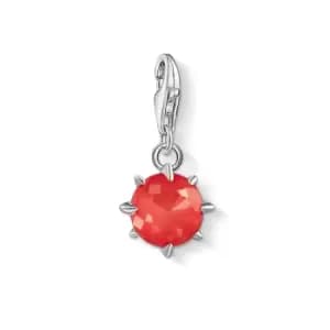 THOMAS SABO Silver Coral July Birthstone Charm