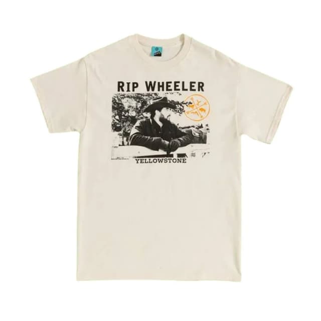 Yellowstone Mens Rip Wheeler T-Shirt in Natural Size: Small Natural Male S