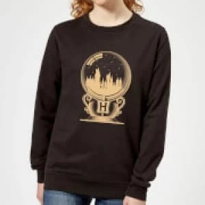 Harry Potter Hogwarts Snowglobe Womens Sweatshirt - Black