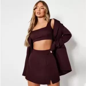 I Saw It First Woven Tailored Skort - Red