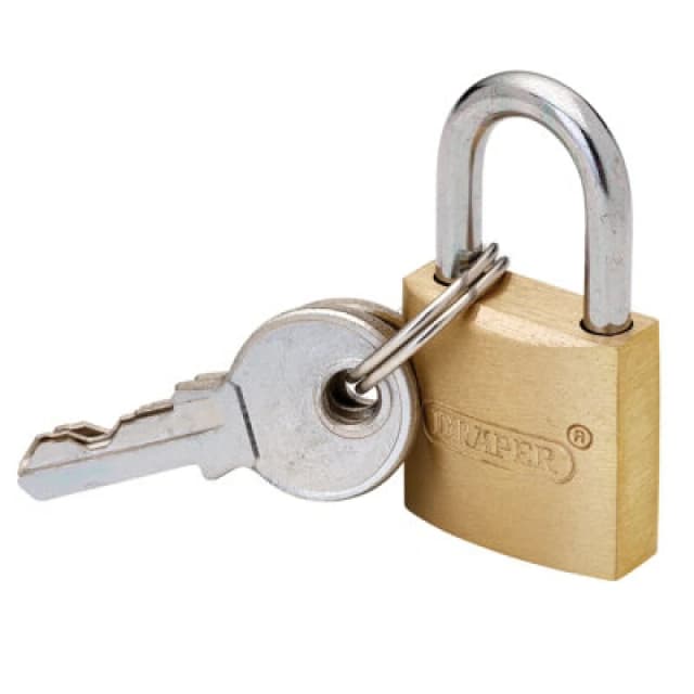 Draper Draper - brass PADLOCK-20MM Brass Cylinder Padlocks 21725