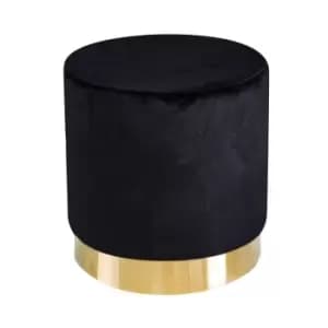LPD Lara Pouffe Black Velvet
