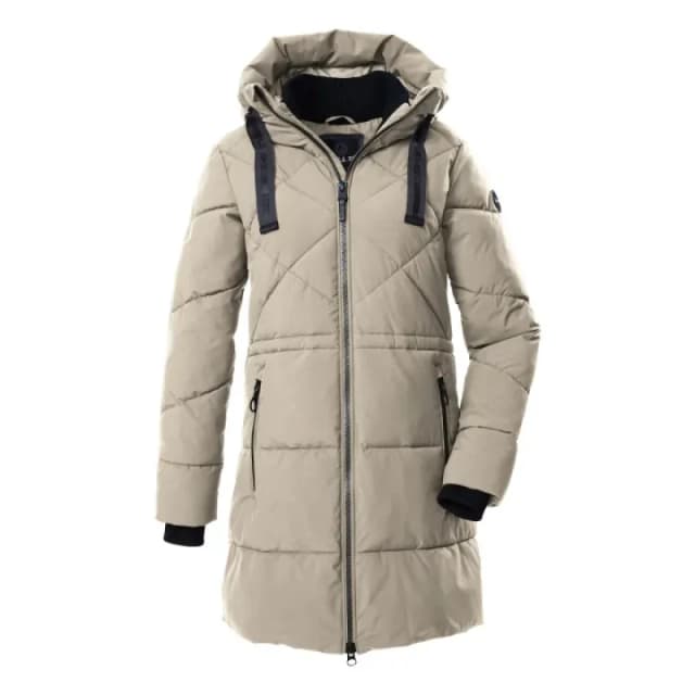 Killtec Womens long quilted jacket Killtec GW 56 Beige Female 38
