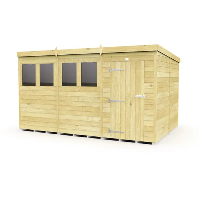 Diy Sheds 12 X 8 Pent Shed Shiplap Pressure Treated One Colour WFT00 Unisex