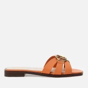 Guess Womens Symo Leather Mules - Orange - UK 4