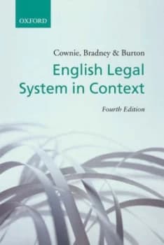 English Legal System in Context by Fiona Cownie Paperback