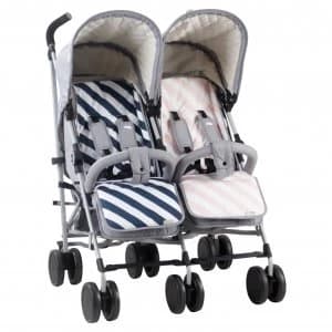 My Babiie Sam Faiers MB22 Stroller - Grey/Pink and Blue