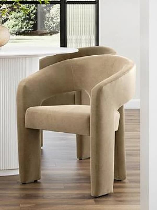 Isolde Velvet Sculptural Dining Chair